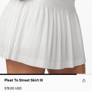 Lululemon Pleat to Street Skirt